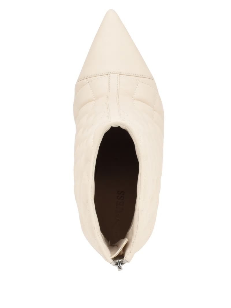 Guess Simoney Zip-Up Booties - Ivory 150