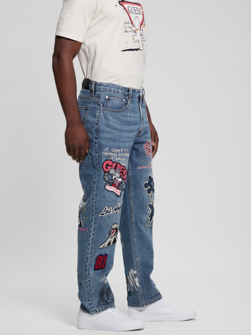 Guess Classic Patched Jeans - Weathered Stone