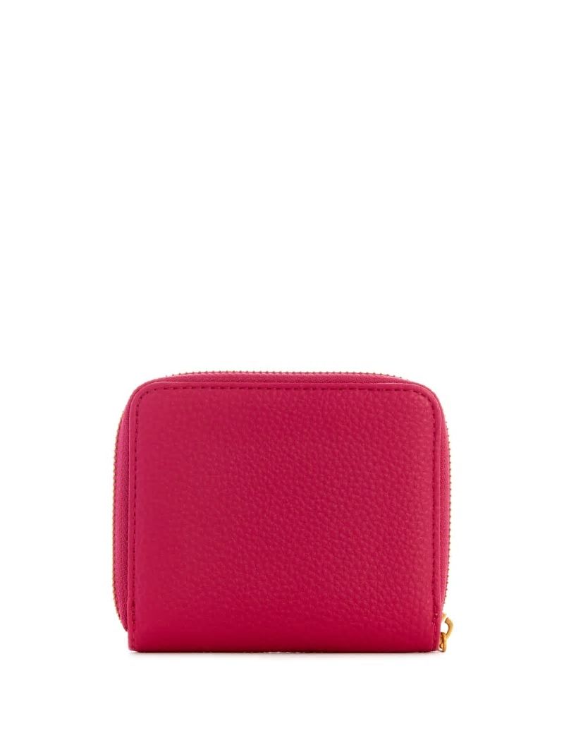 Guess Laryn Small Zip-Around Wallet - Fuchsia