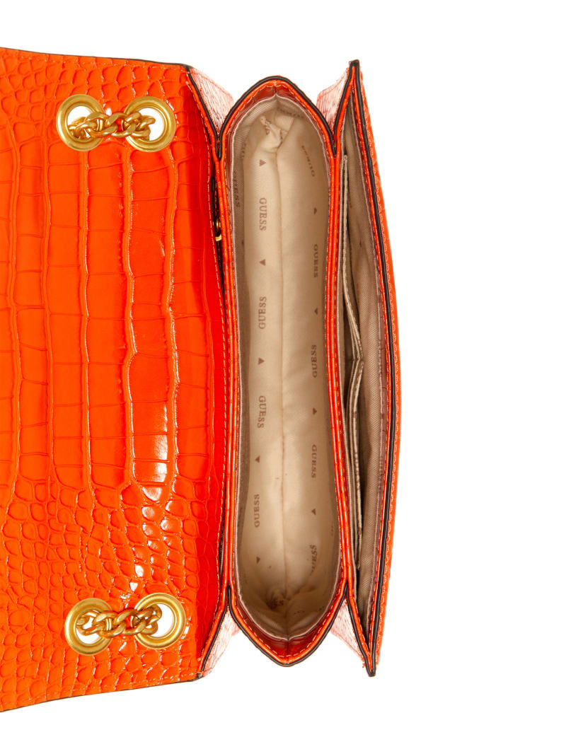 Guess James Croc Convertible Bag - Orange