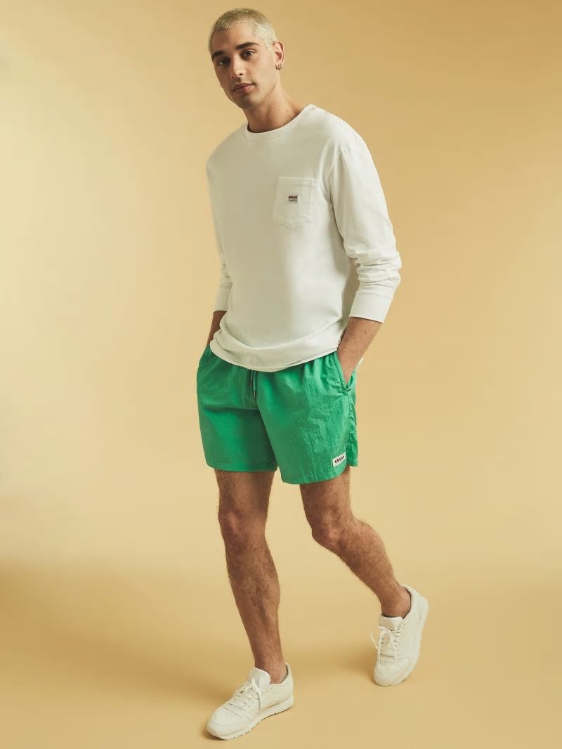 Guess GUESS Originals Kit Nylon Shorts - Rush Green