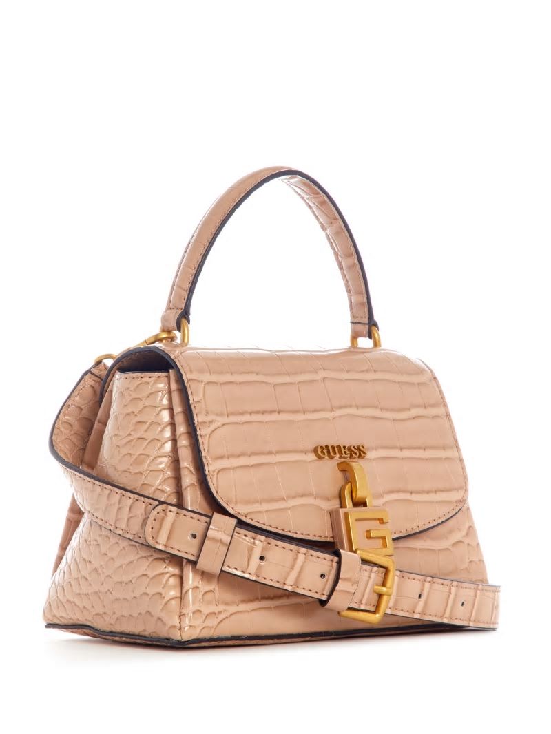 Guess Montreal Faux-Crocodile Mini Crossbody - Taupe