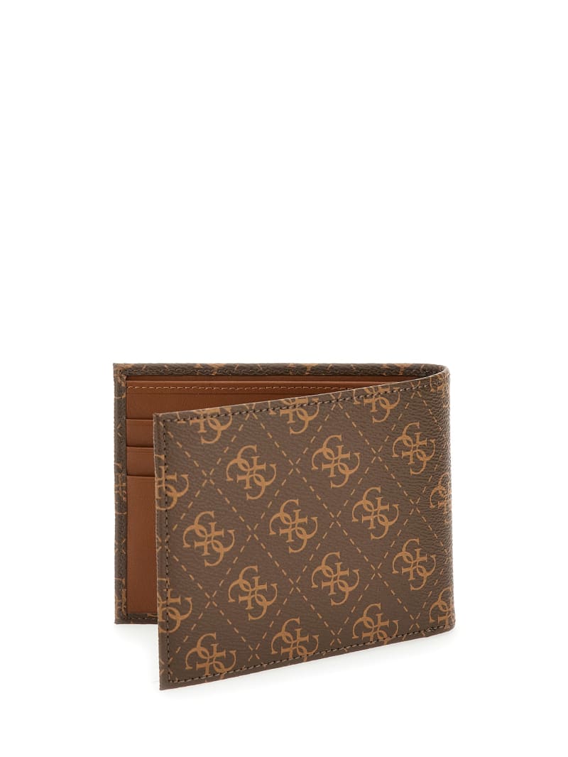 Guess Vezzola Smart Bifold Wallet - Brown/Mustard