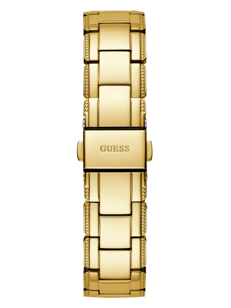 Guess Gold-Tone Transparent Analog Watch - Gold