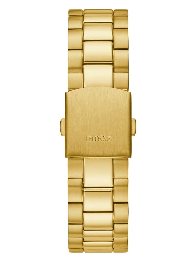 Guess Connoisseur Gold-Tone and Black Analog Watch - Gold