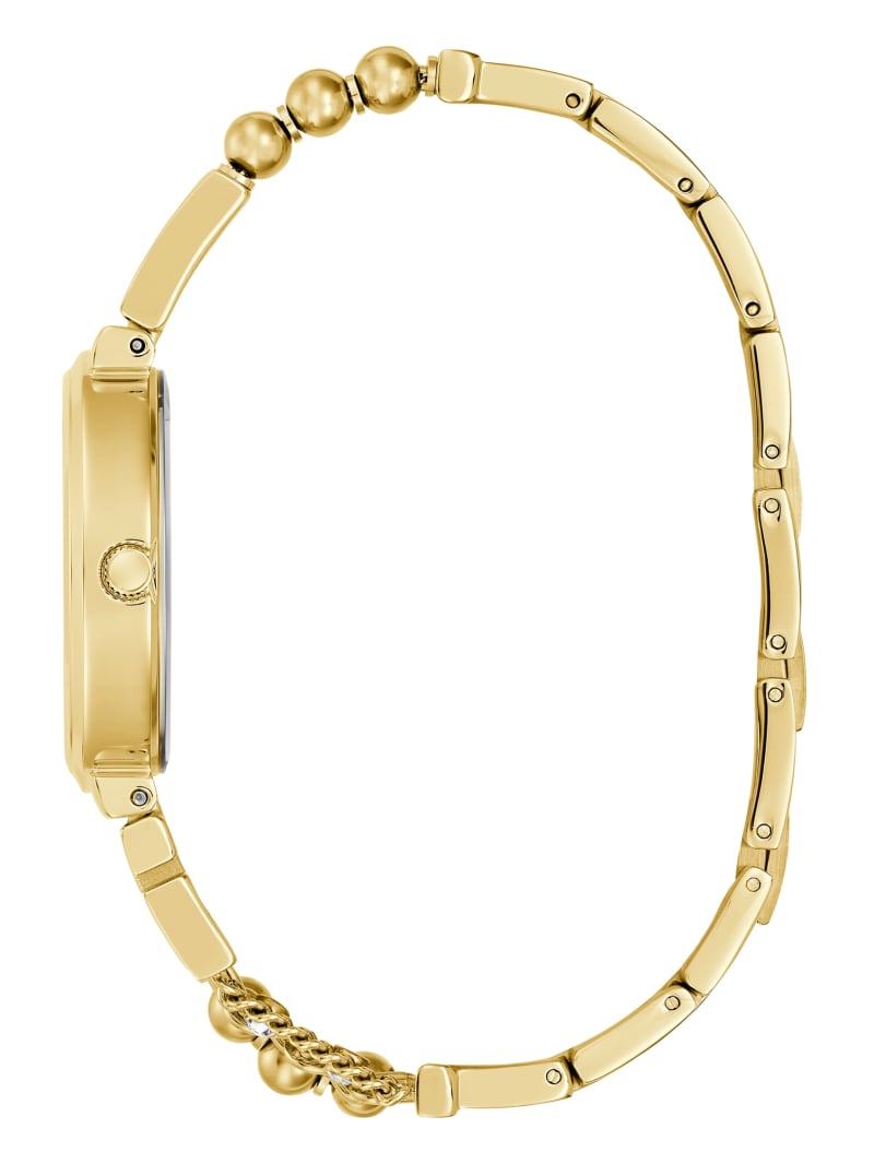 Guess Gold-Tone Mixed Chain Analog Watch - Gold