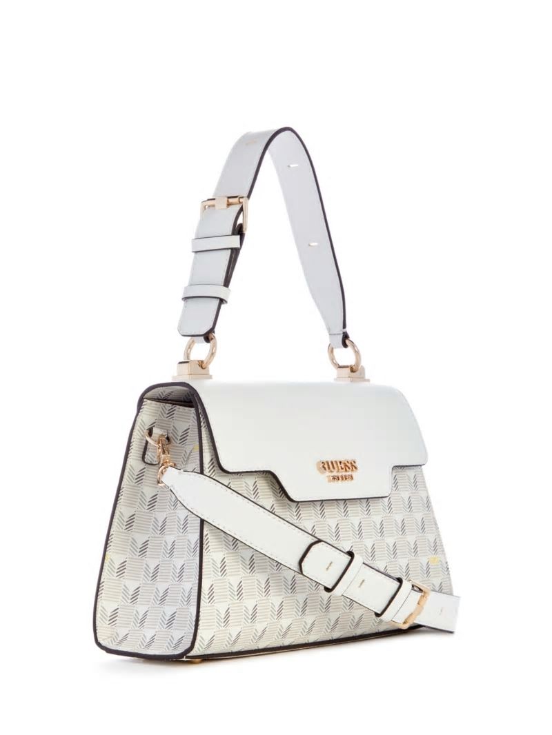 Guess Hallie Mini Fold-Over Flap Crossbody - Steel