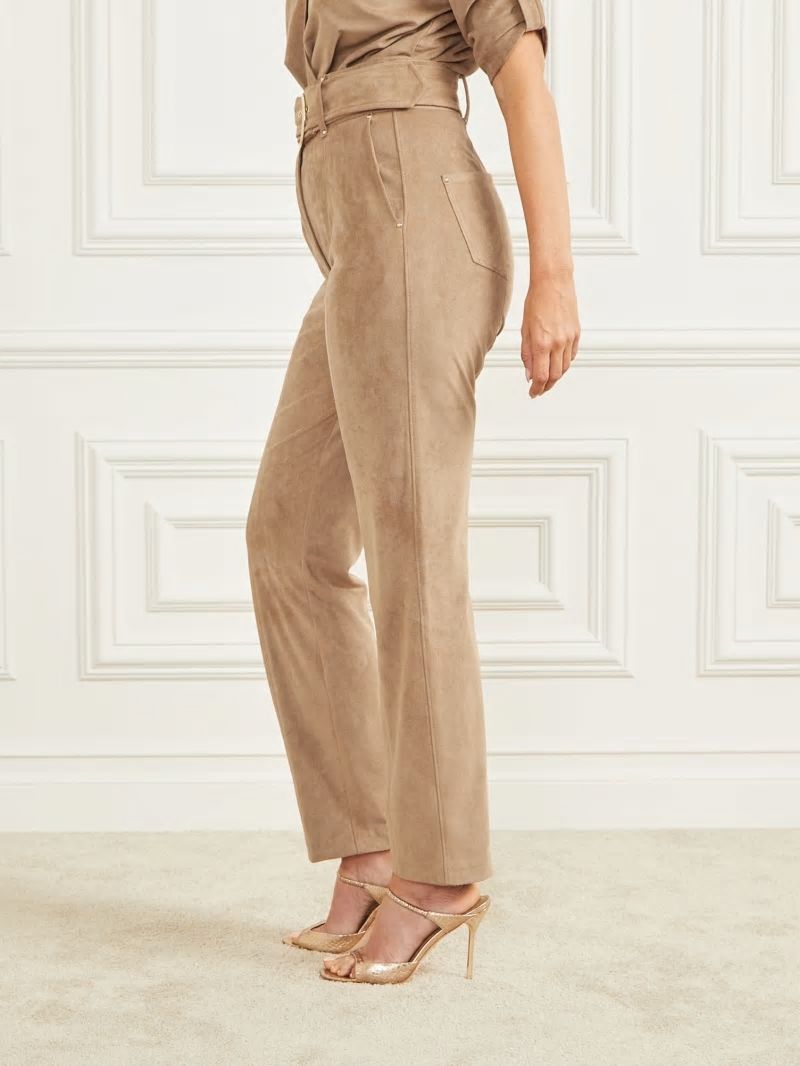 Guess Kasia Faux-Suede Pant - Truffle Dust Multi