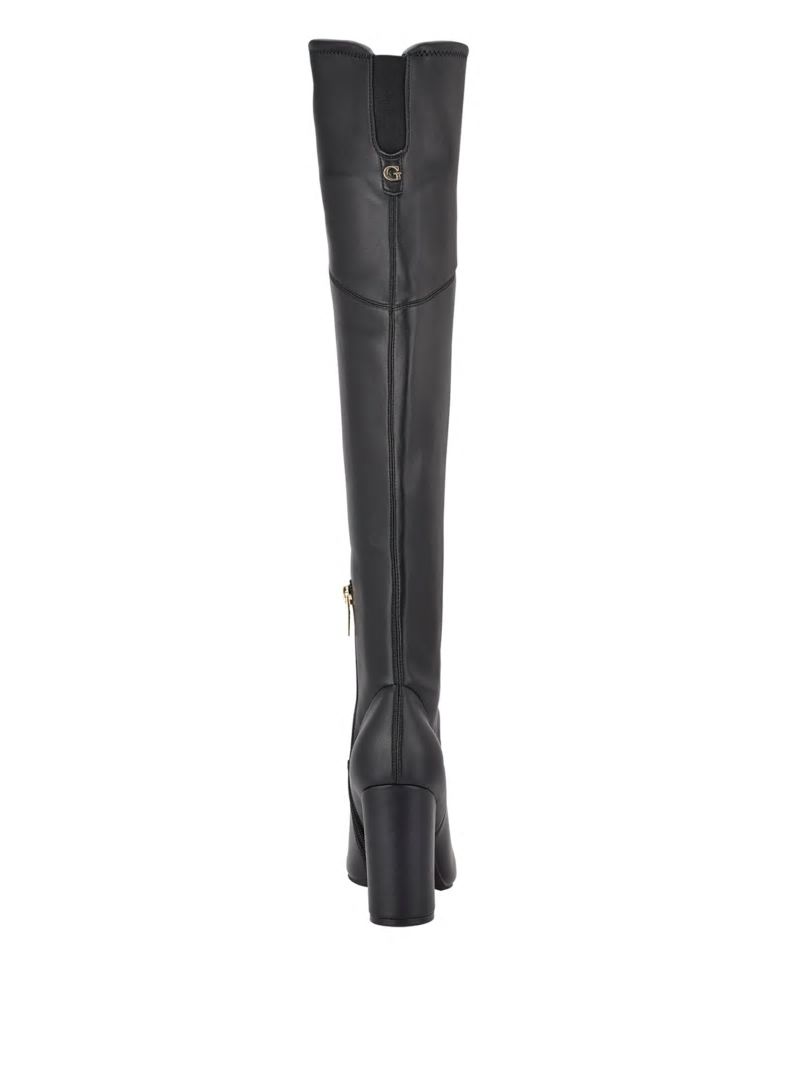 Guess Mireya Over-the-Knee Boots - Black Patent