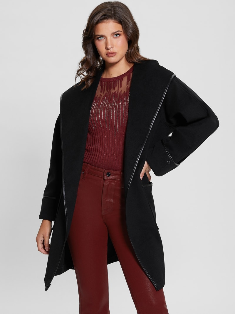 Guess Penelope Hooded Coat - Black