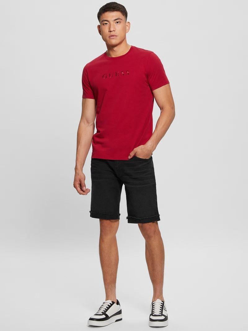 Guess Embroidered Logo Tee - Chili Red