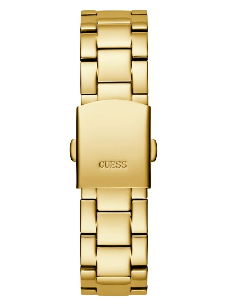 Guess Gold-Tone and Rainbow Multifunction Watch - Gold