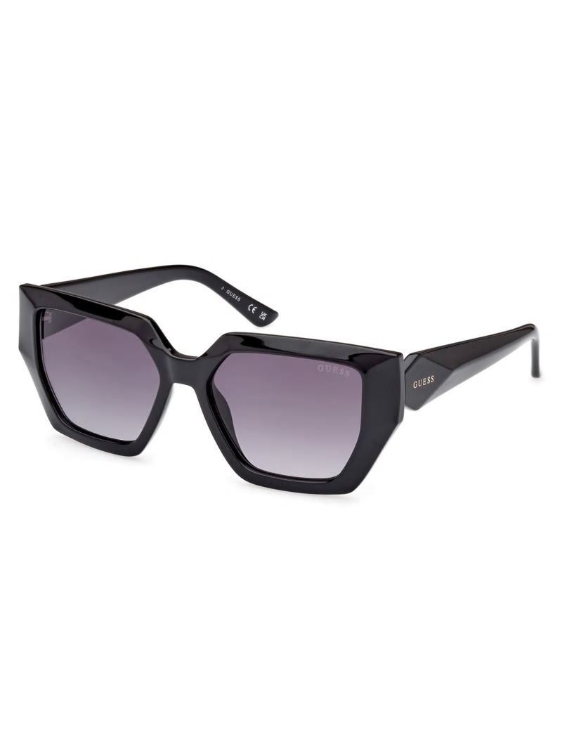 Guess Emilia Geometric Plastic Sunglasses - Silver