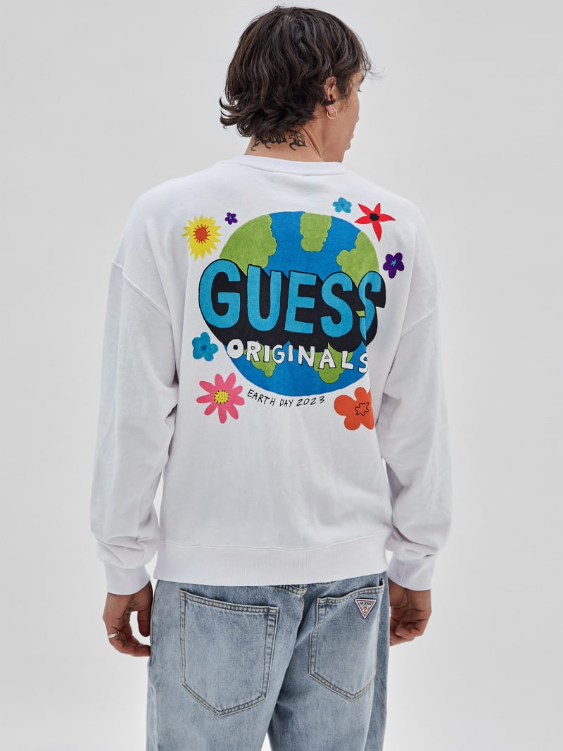 Guess GUESS Originals Eco Earth Day Floral Tee - Pure White