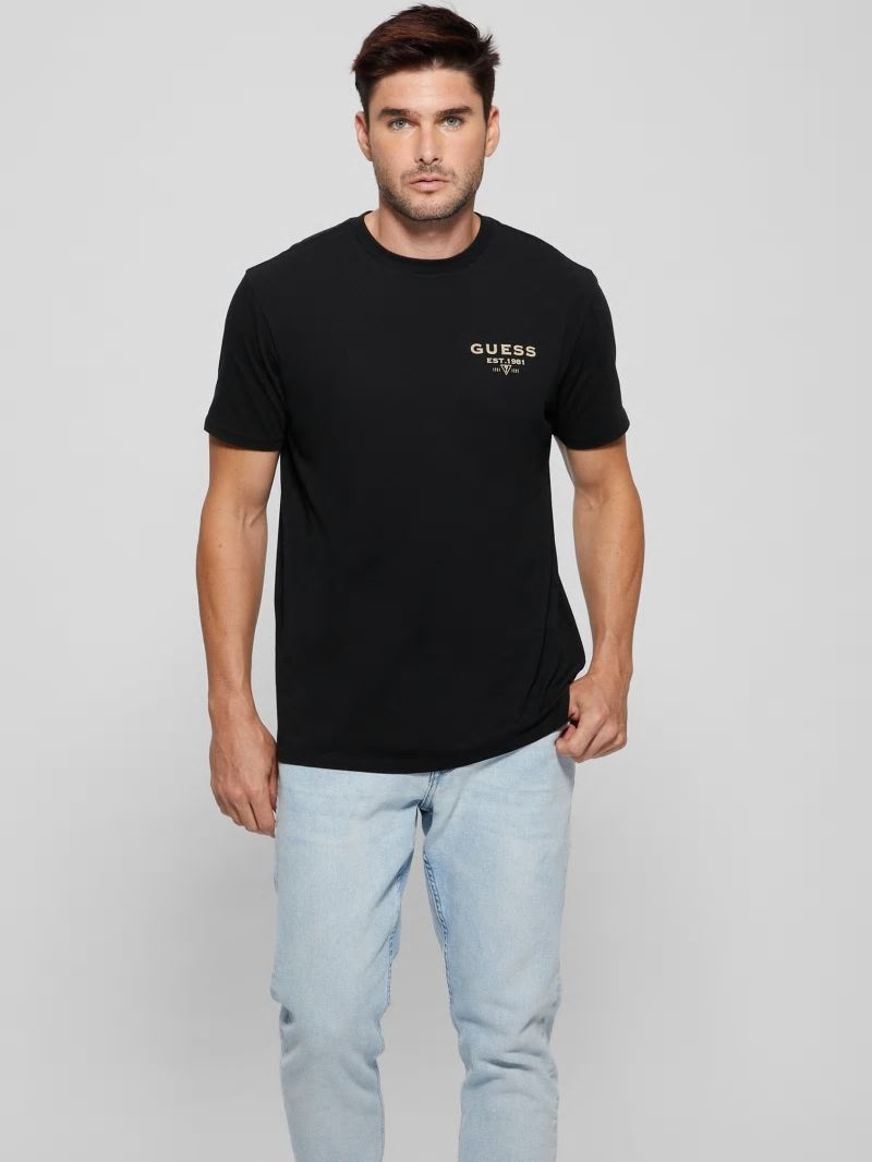 Guess Eco Signature Tee - Black