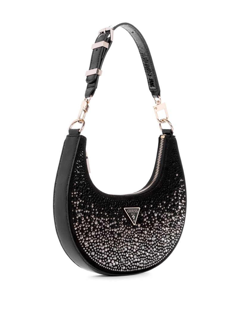 Guess Lua Rhinestone Shoulder Bag - Black