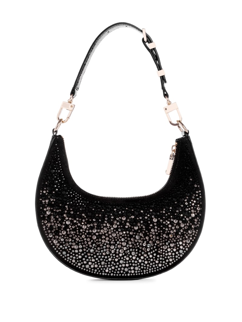 Guess Lua Rhinestone Shoulder Bag - Black