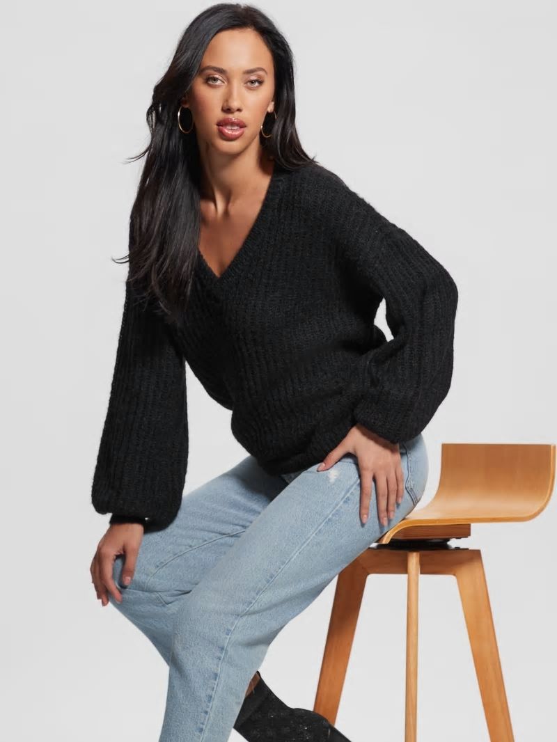 Guess Nara Wool-Blend Sweater - Black