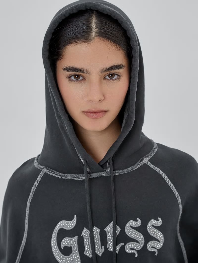 Guess GUESS Originals Stud Contrast Hoodie - Jet Black Multi