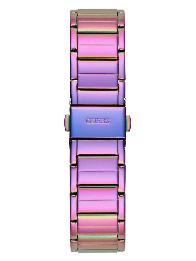 Guess Iridescent Crystal Cut-Through Multifunction Watch - Rose Gold