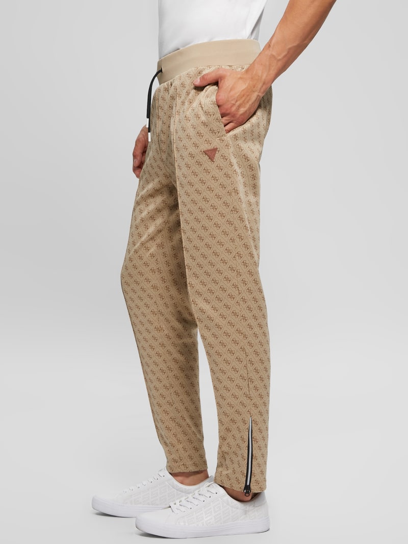 Guess Eco Korbin Track Pants - 4g Aop Beige Blanco