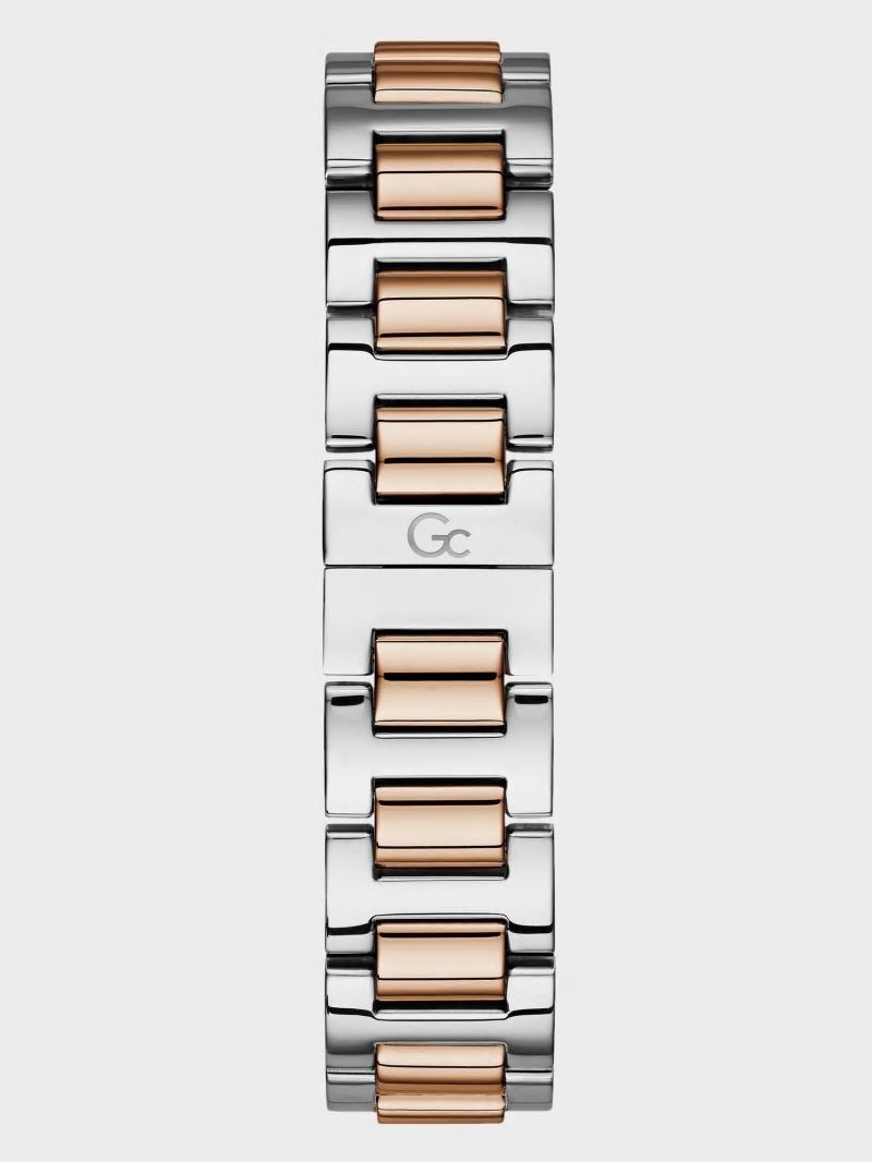 Guess Gc Silver and Rose Gold-Tone Multi-Time Zone Watch - Silver