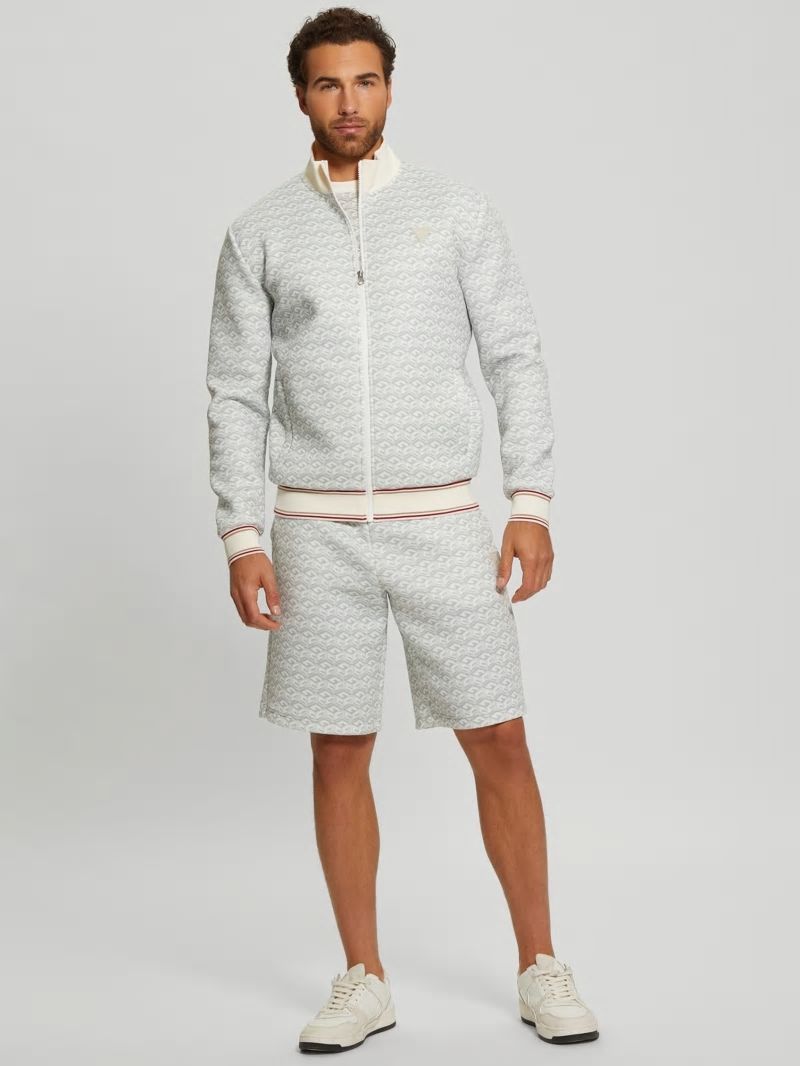 Guess Rolph Signature Cube Jacket - Macro G Cube White Combo