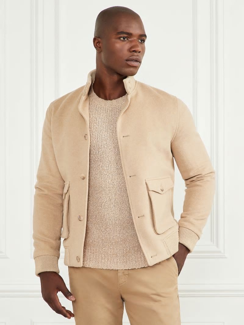 Guess Wool-Blend Utility Jacket - Herb Tan