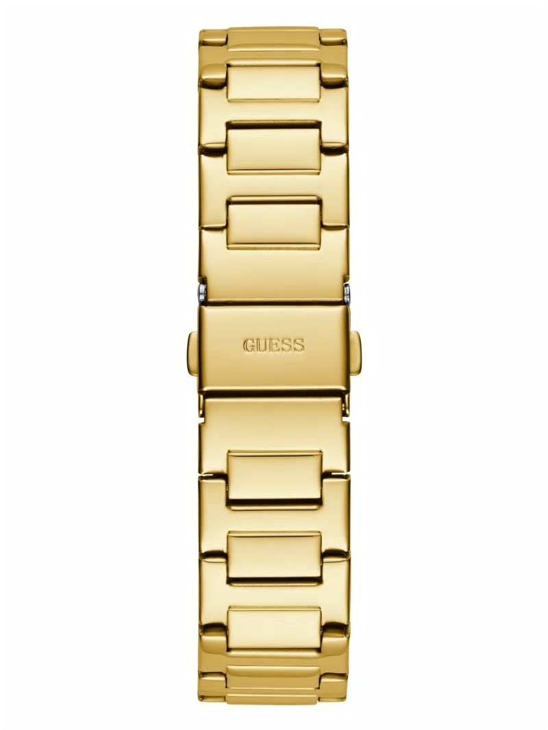 Guess Gold-Tone and Crystal Multifunction Watch - Gold