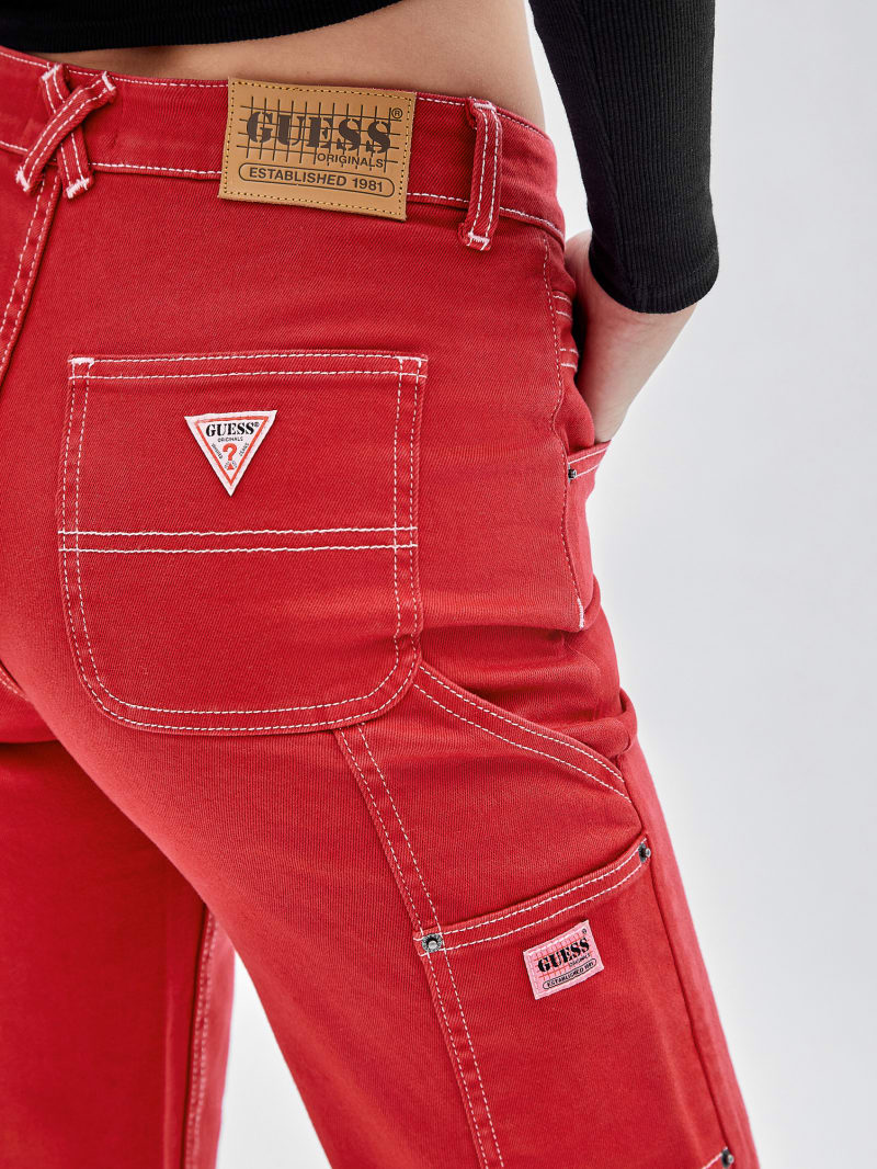 Guess GUESS Originals Overdyed Carpenter Jeans - Chili Red