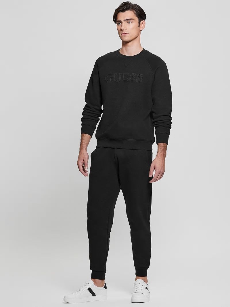 Guess Eco Aldwin Logo Sweatshirt - Black