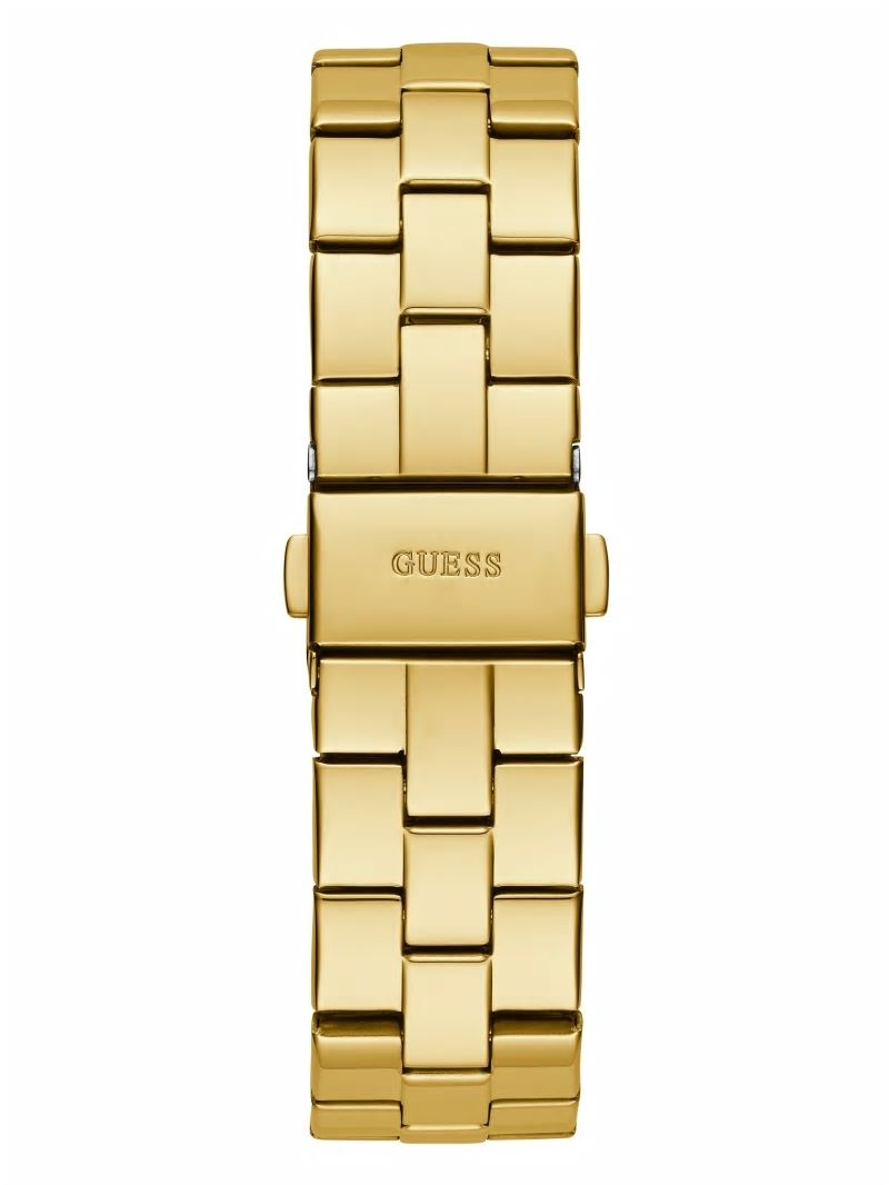 Guess Gold-Tone Translucent Dial Analog Watch - Gold