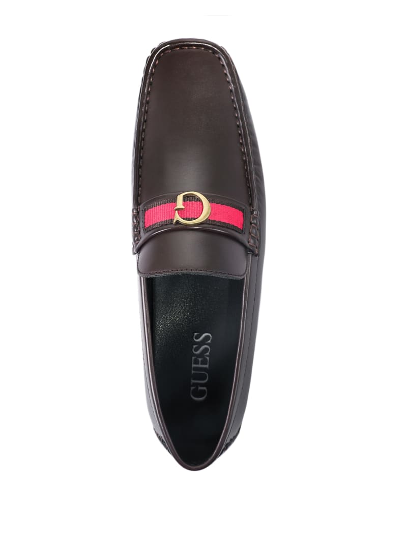 Guess Aurolo G Logo Driving Loafers - Dark Brown