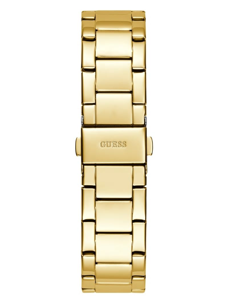 Guess Gold-Tone Logo Analog Watch - Gold