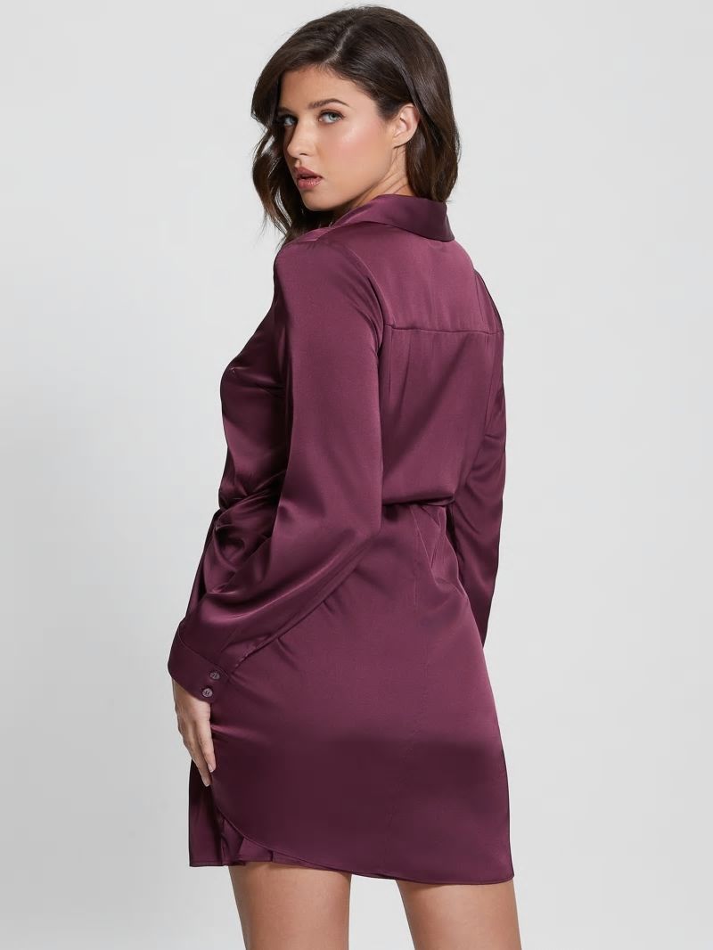 Guess Eco Alya Dress - Black Cherry