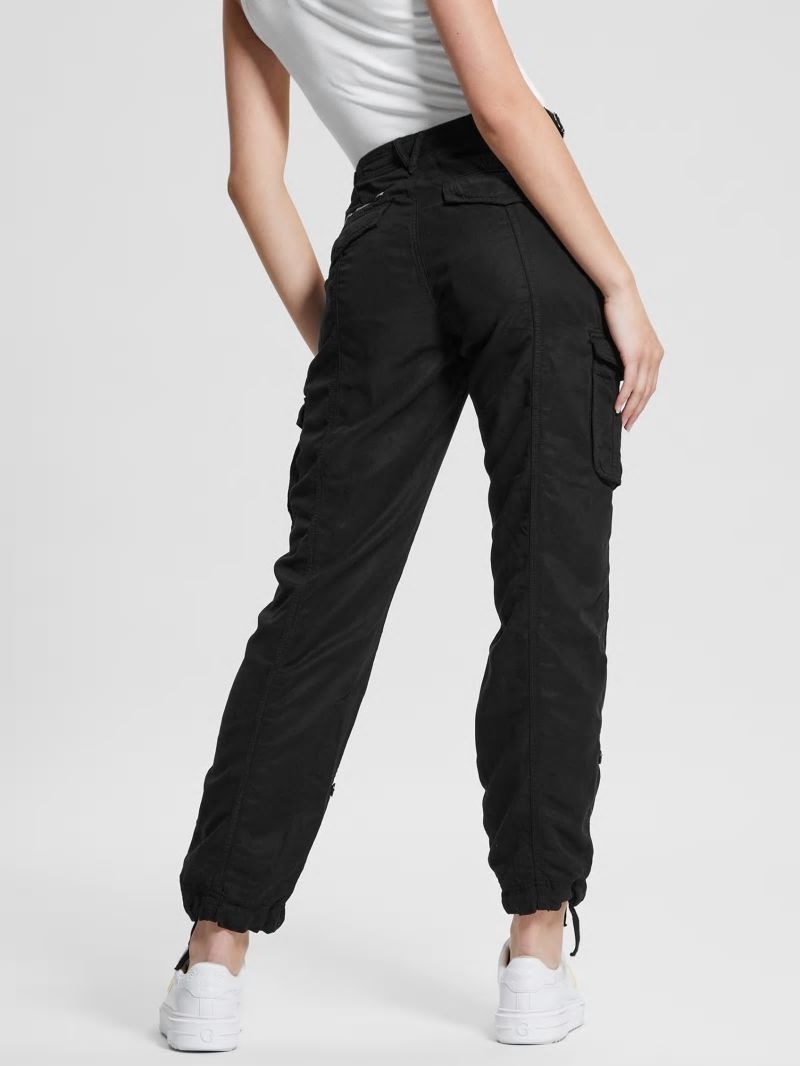 Guess Eco Nessi Cargo Pants - Jet Black Multi