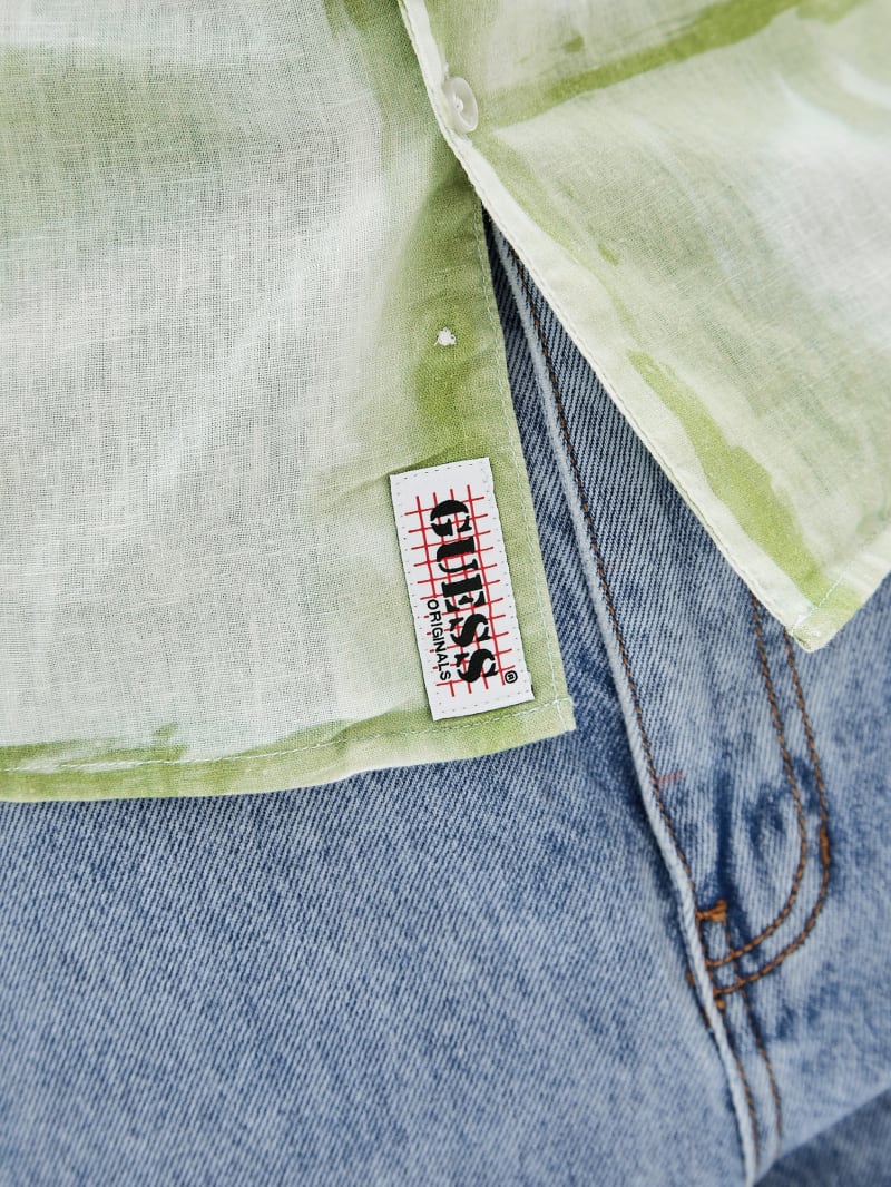 Guess GUESS Originals Painter Shirt - Green Fairway Multi