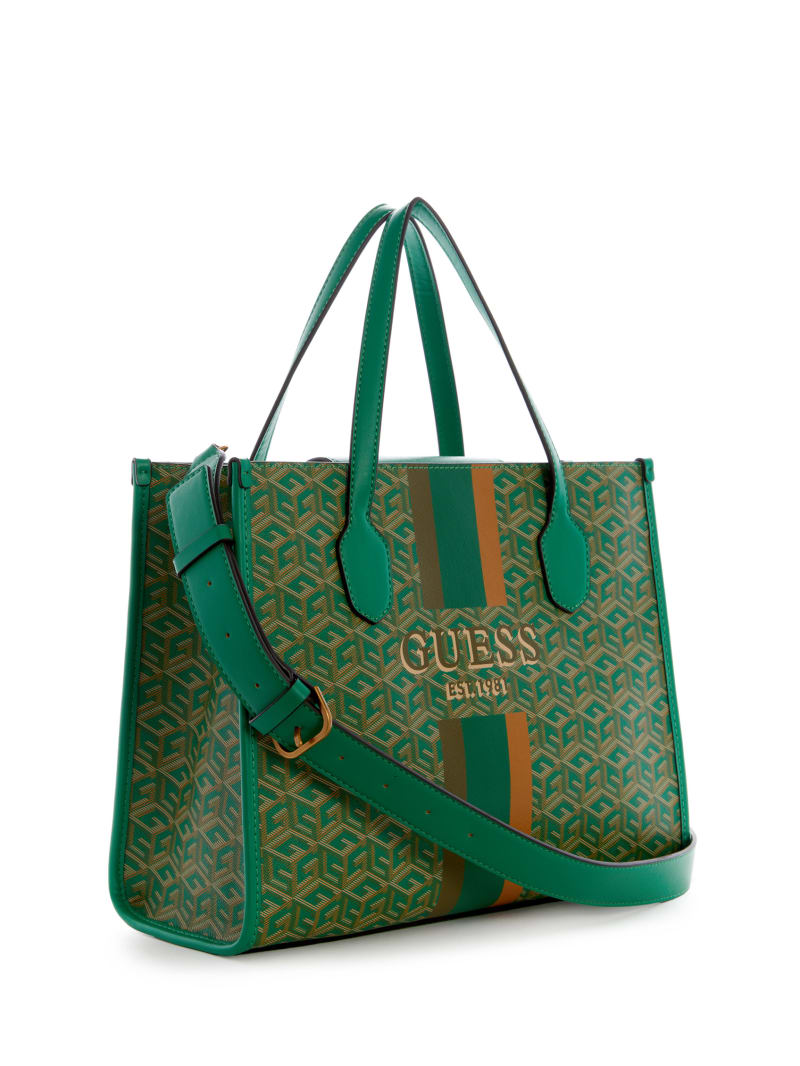 Guess Silvana G Cube Tote - Forest Logo