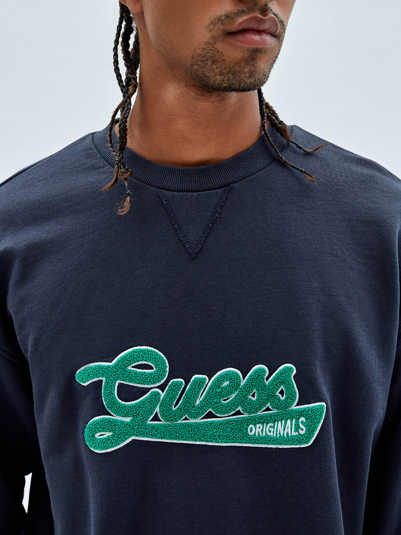 Guess GUESS Originals Drawstring Sweatshirt - Blackened Blue