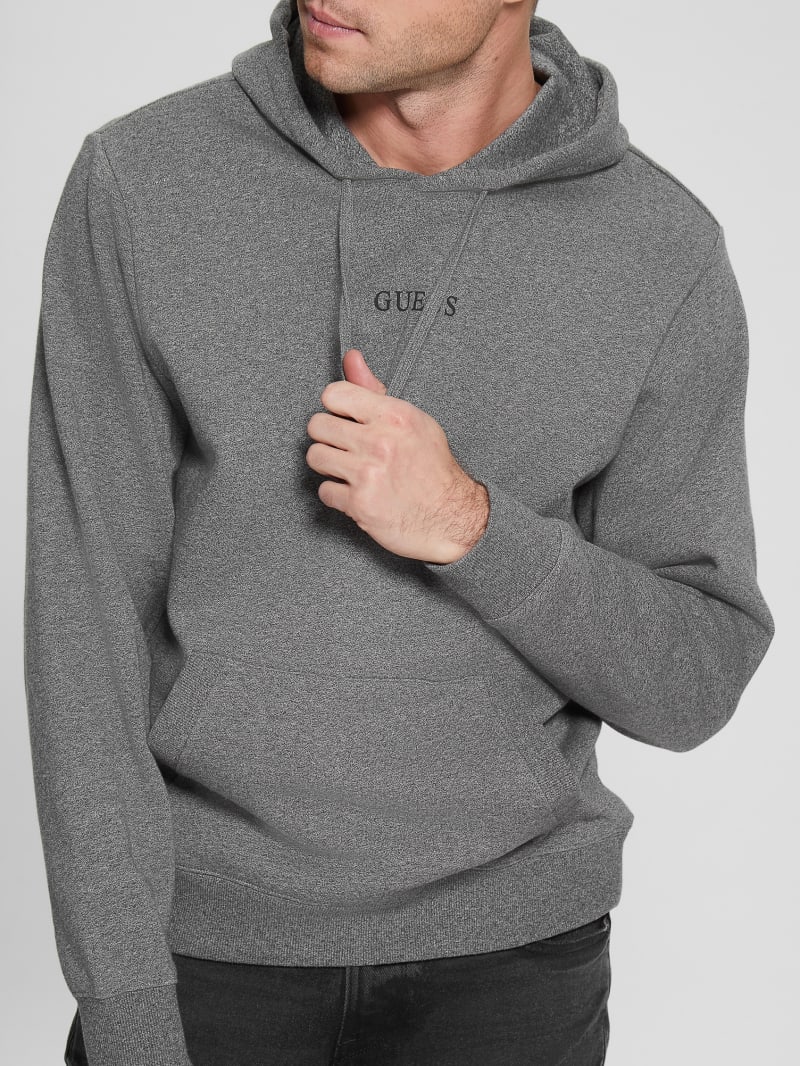 Guess Eco Roy Logo Hoodie - Midnight Dark Heather