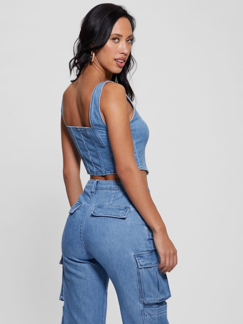 Guess Neil Denim Bustier - June Lake