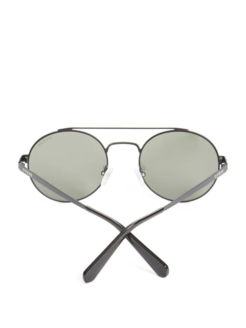 Guess Jack Round Aviator Sunglasses - Black