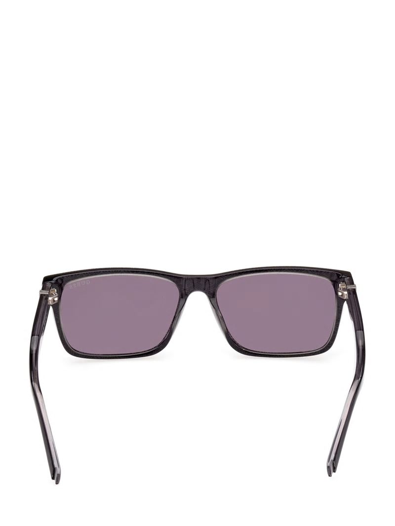 Guess Myles Plastic Square G Cube Sunglasses - Brown