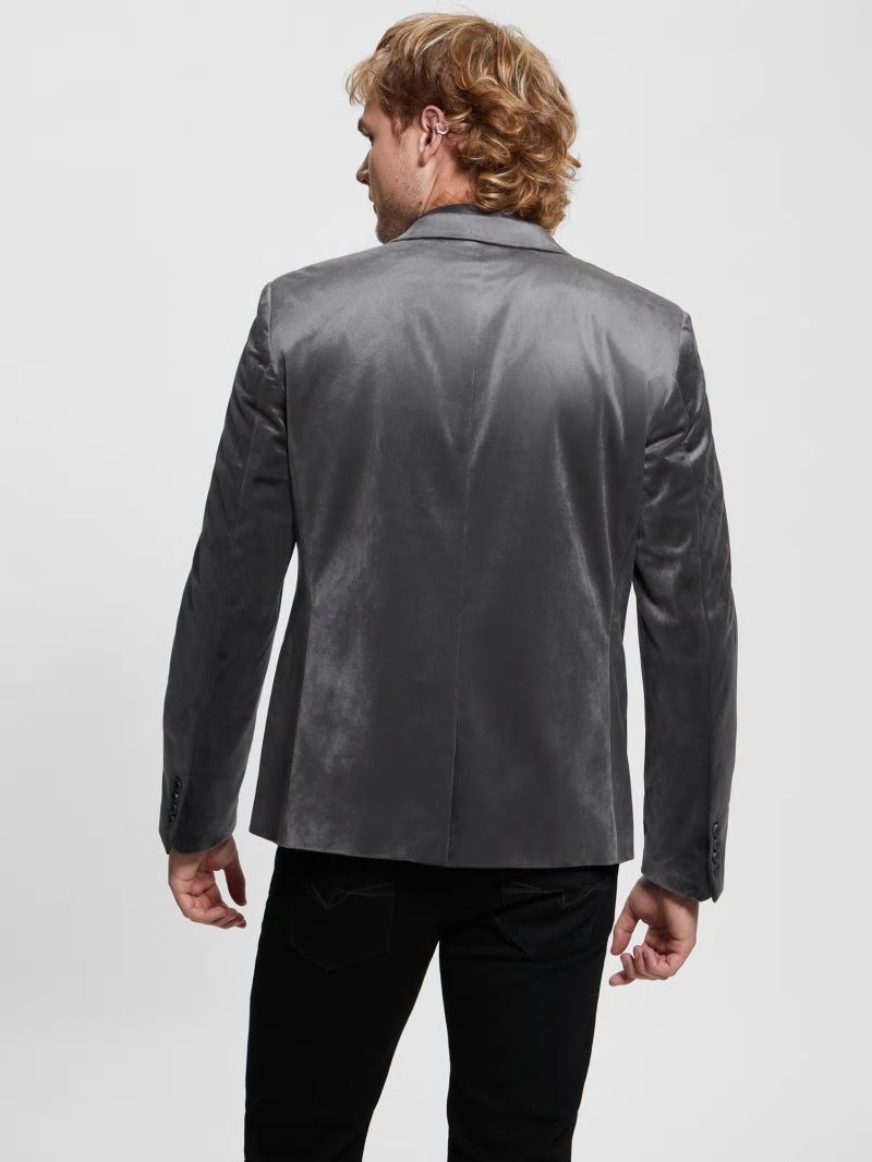 Guess Fulham Velvet Blazer - Magnetic