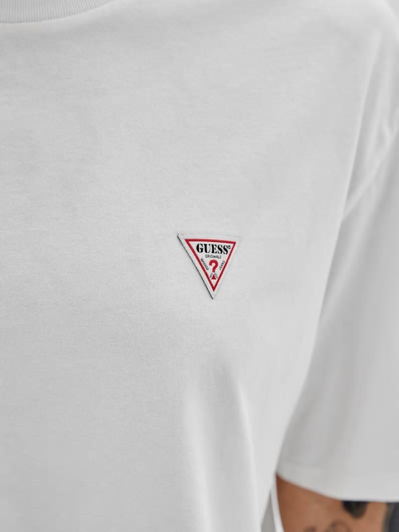 Guess GUESS Originals Triangle Logo Tee - White Peaks