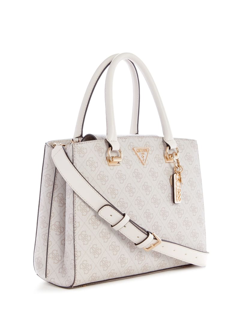 Guess Noelle Quattro G Girlfriend Satchel - Dove Logo