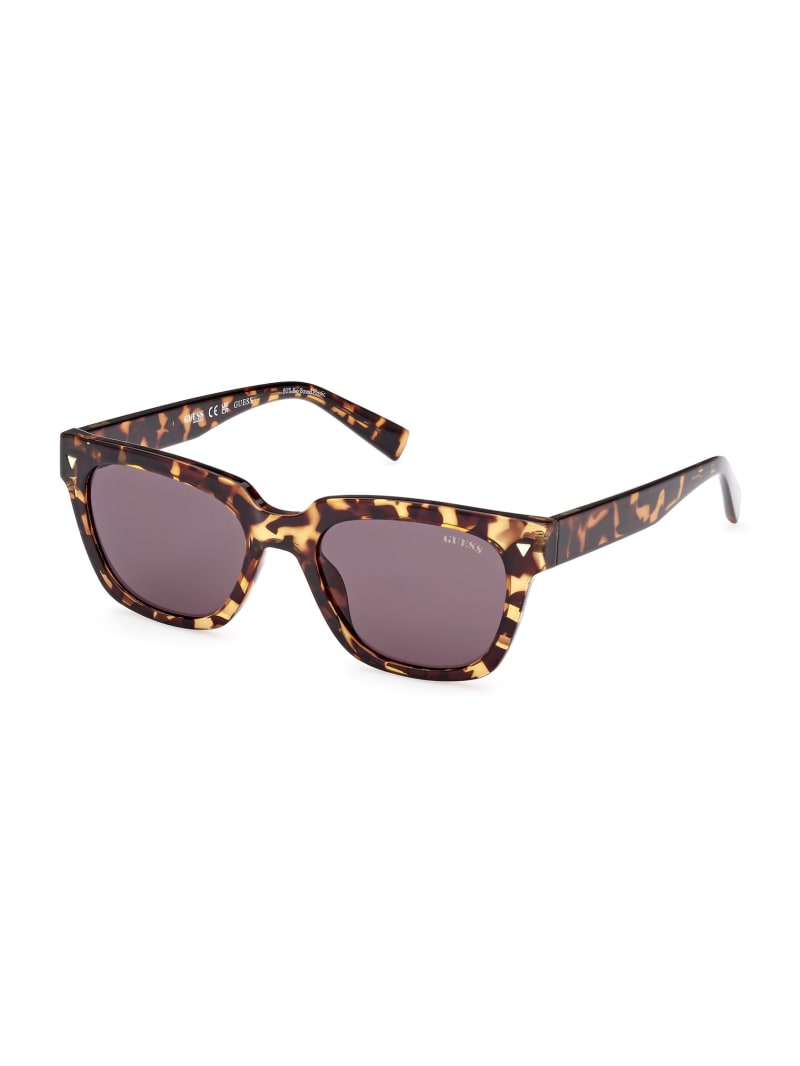 Guess GUESS Originals Square Logo Sunglasses - Brown