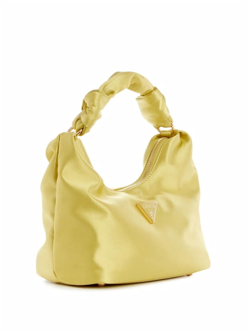 Guess Velina Satin Hobo Bag - Yellow