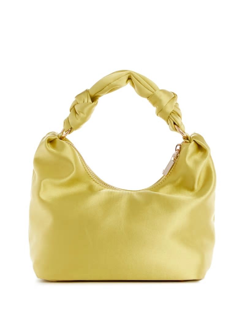 Guess Velina Satin Hobo Bag - Yellow