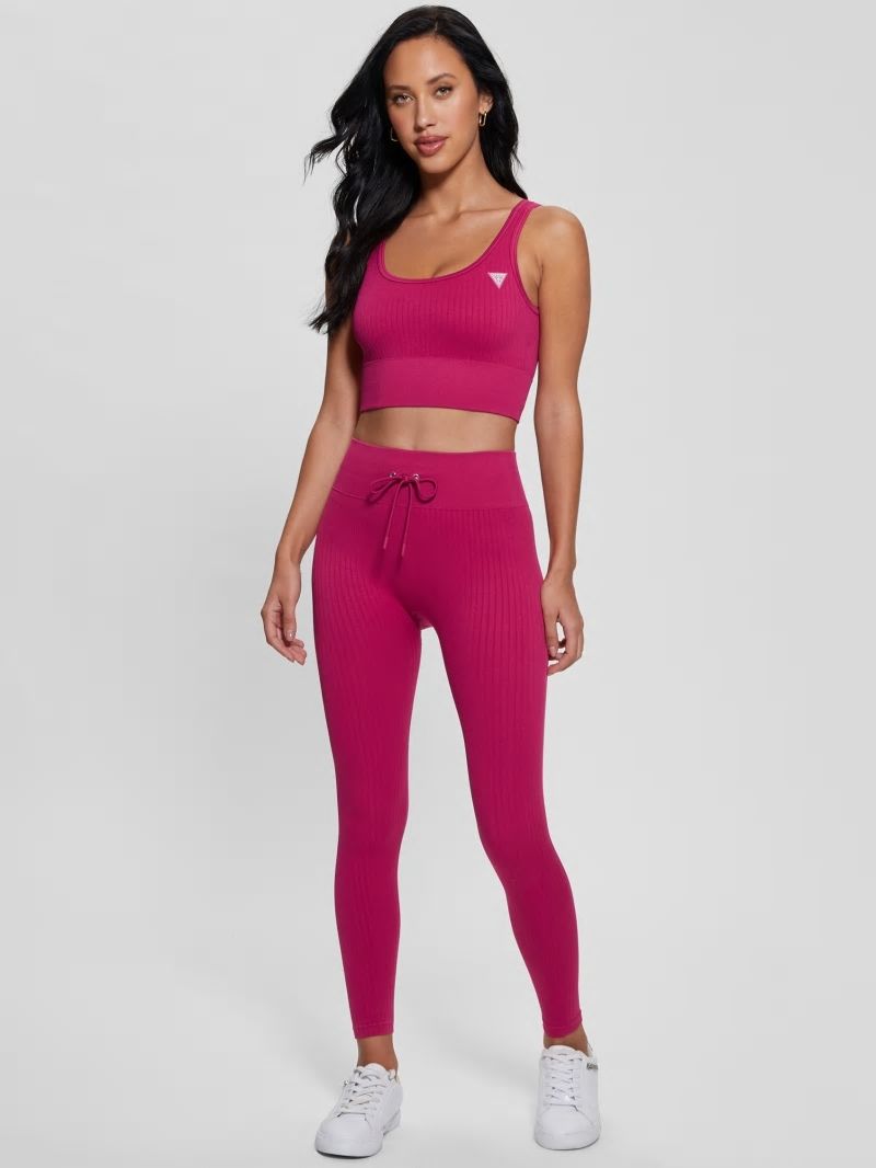 Guess Seamless Ribbed Leggings - Private Purple